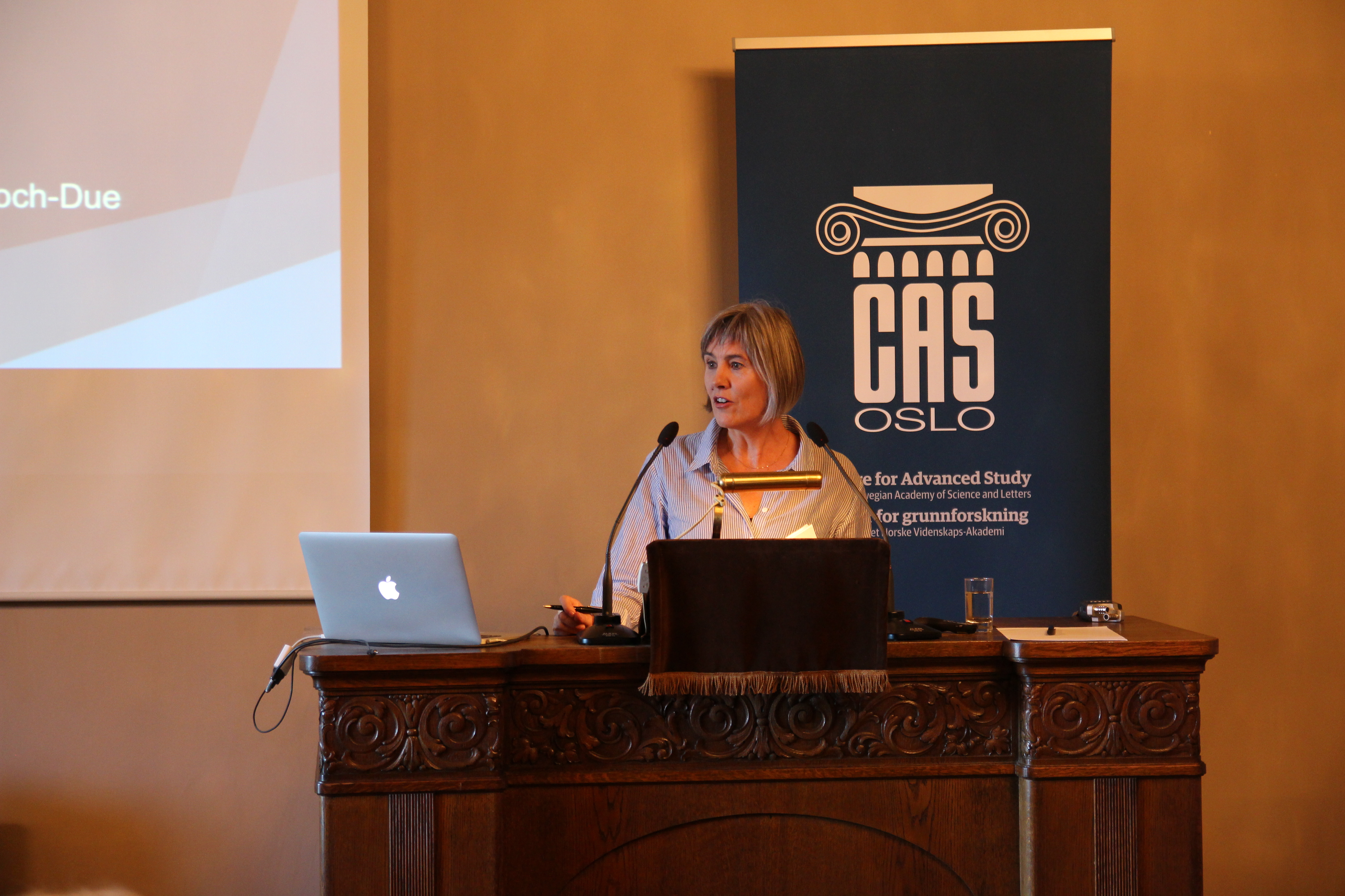 Professor of China studies at the University of Oslo, Mette Halskov Hansen, holding a lecture at CAS during the academic year 2016/2017. Photo: CAS