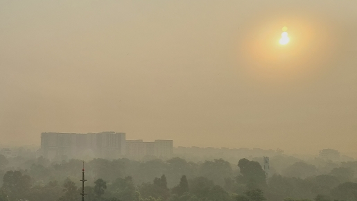 HETCLIF. Smog over Delhi. Photo: Bjørn H. Samset.